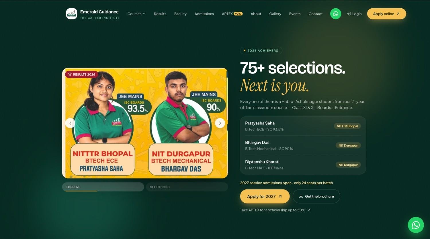 Emerald Guidance Educational Project website